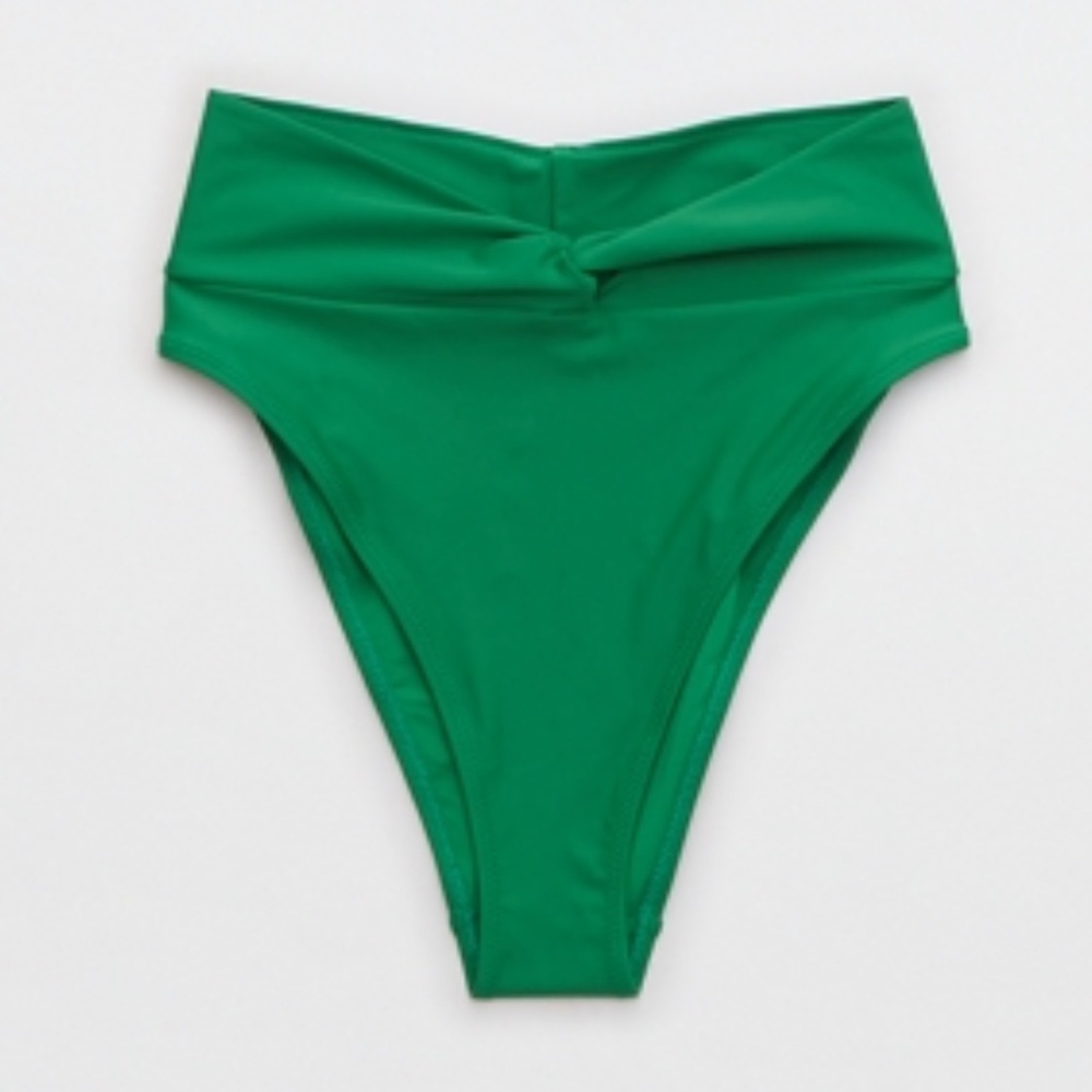 Aerie Twist High Cut Cheeky Bikini Bottoms